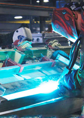 Welder working in manufacturing plant in Cadiz